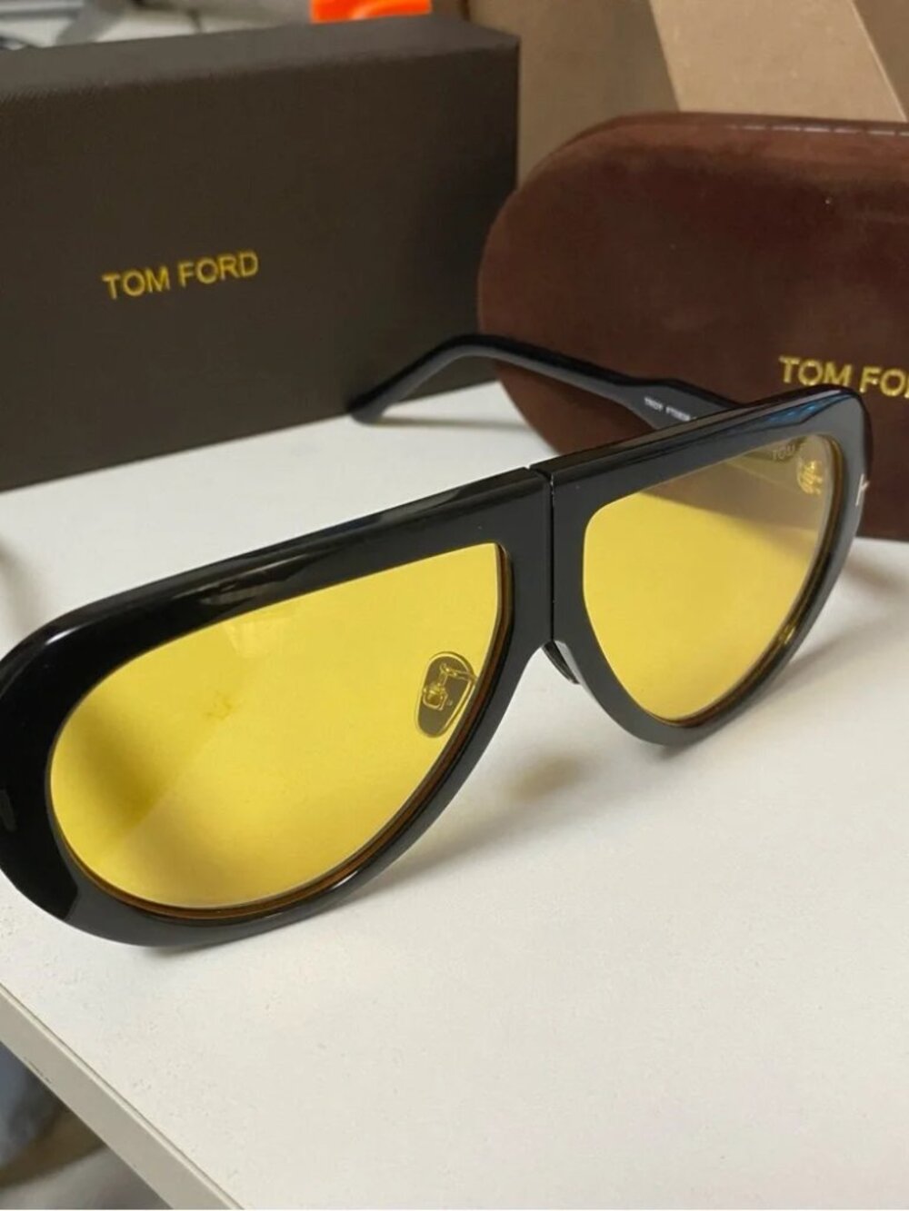 Tom Ford Black and Yellow Sunglasses